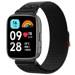 Versatile Nylon Loop Strap - Sports Band for 22mm (Dark black)