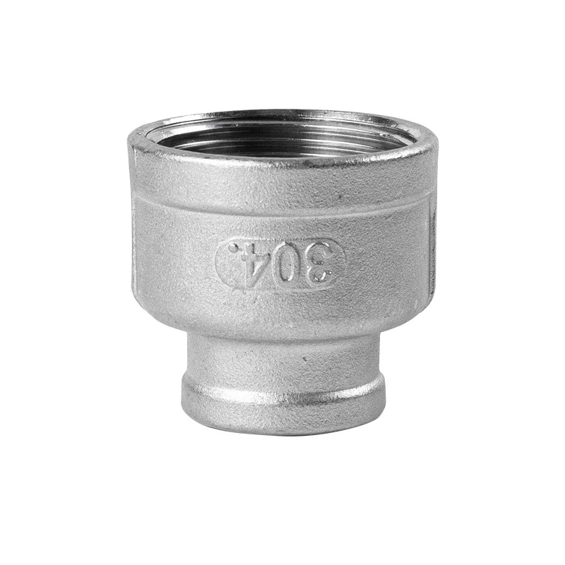 

304 stainless steel reducer pipe clamp external connection internal thread joint reducer pipe joint water heating 4 points