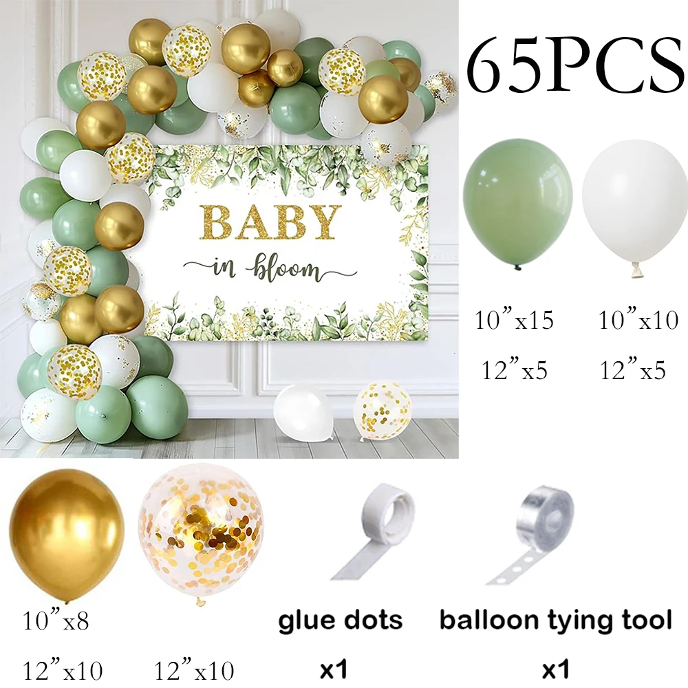 Woodland Animals Balloon Garland Kit - 130pcs Sage Green & Brown Balloons With Forest Animal Foils