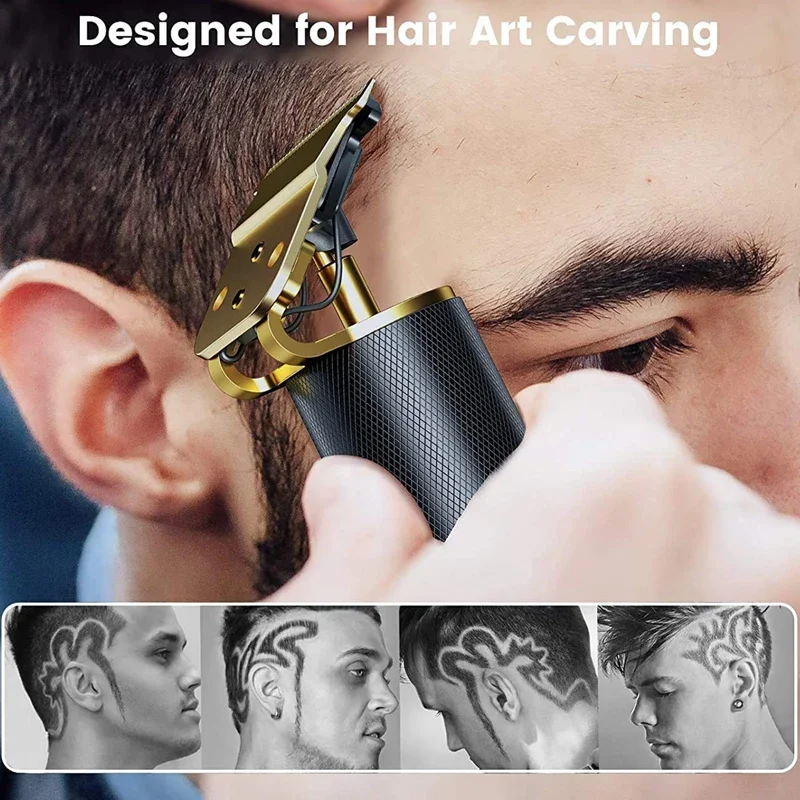 Professional haircut styling with electric clipper