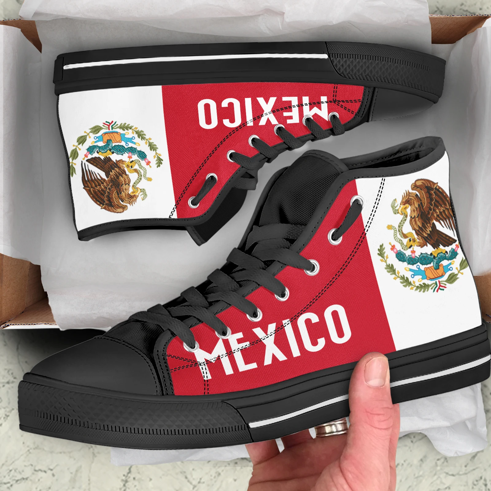 indenlandske udløb historie ELVISWORDS Women's Shoes Mexican Flag Design Brand Sneakers Mexican Flag  Eagle Print Comfortable Lace Up Women's Shoes Flats - AliExpress