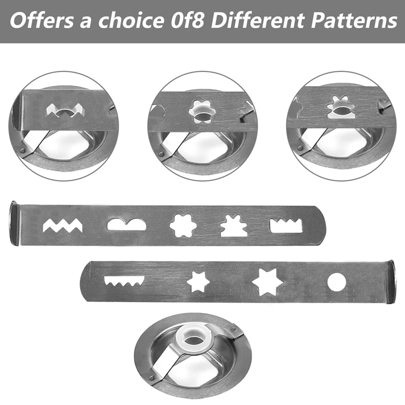 Biscuit Attachment Accessories 8 Shapes For Meat Mincer Food Processor Set Of 2