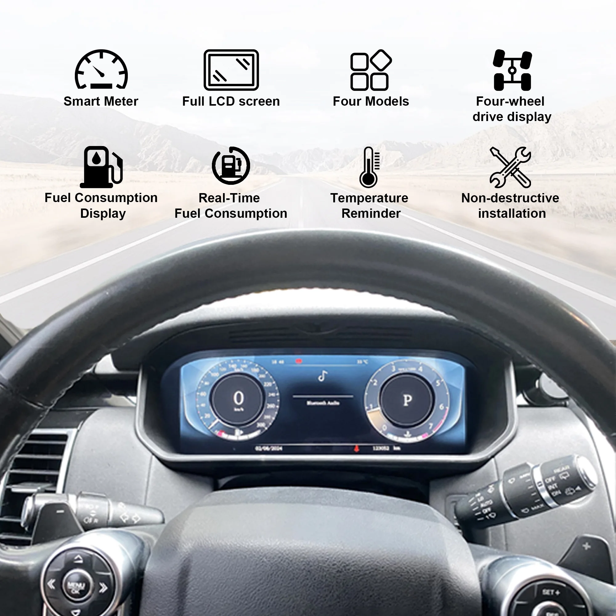 Digital Instrument Cluster For Land Rover Discovery 5 2017-2021 Carplay Speedome