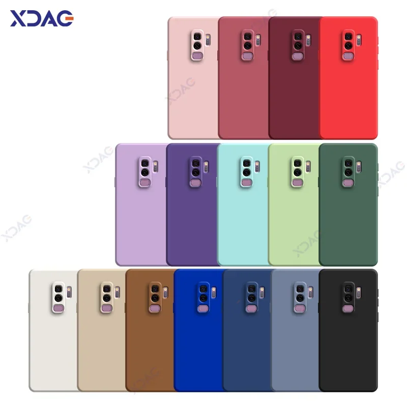 Luxury Original Square Liquid Silicone Waterproof Phone Case Cover, 360° Protection, Soft Touch Finish