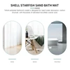 A57M-Beach Seashells Starfish Sand Bath Mat Holidays Summer Bathroom Carpet Rug Non-Slip 3 Piece Toilet Mat Set Starfish Floor 5