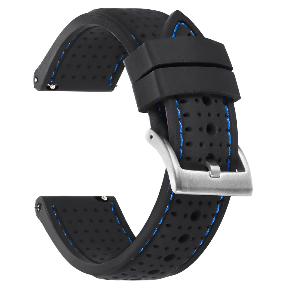 Deluxe Silicone Waterproof Watch Strap - Breathable, Soft Rubber Bracelet