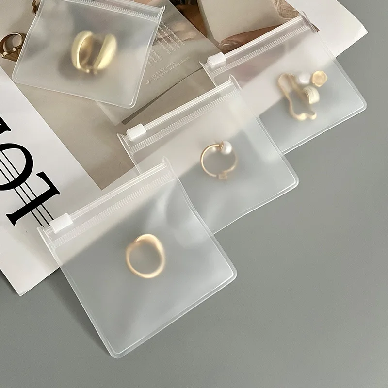 10PCSTransparentEVAFrostedZipperBagsJewelryPackagingPouchesDIYHandmadeEarring
