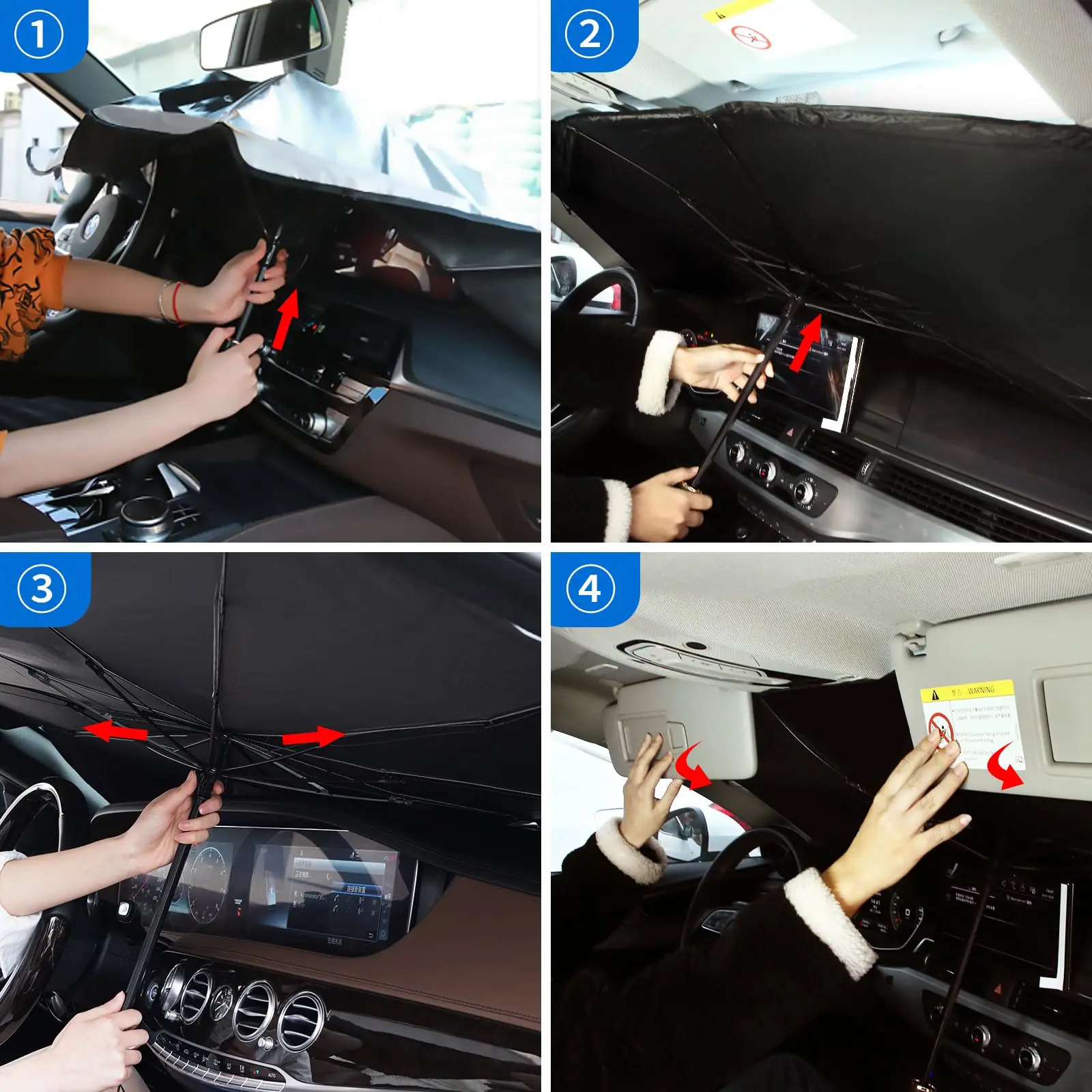 Windshield Sunshade 1PCS Blocking Ultraviolet Rays in Summer Car Sunshade Accessories Sunscreen