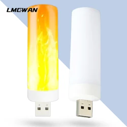 USB LED Flame Lamps Dynamic Flame Effect Creative Flickering Bulbs bar hotel restaurant party Decorative lights Night Lights