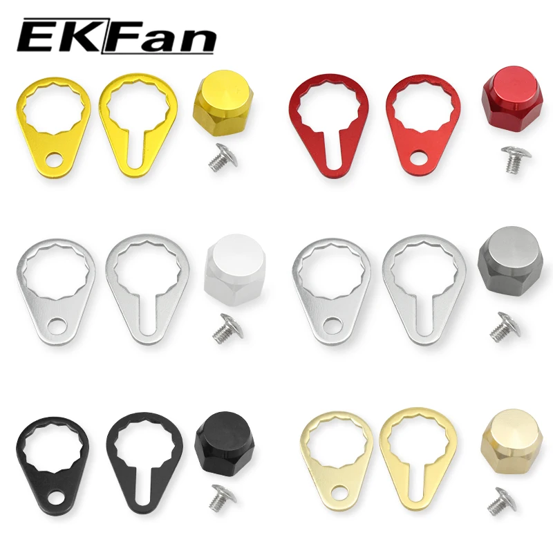 EKFan Left Hand Right Hand Crank Nut Screw With Plate For Fishing Reel  Screw Cap For Shimano/ Daiwa ABU Reel