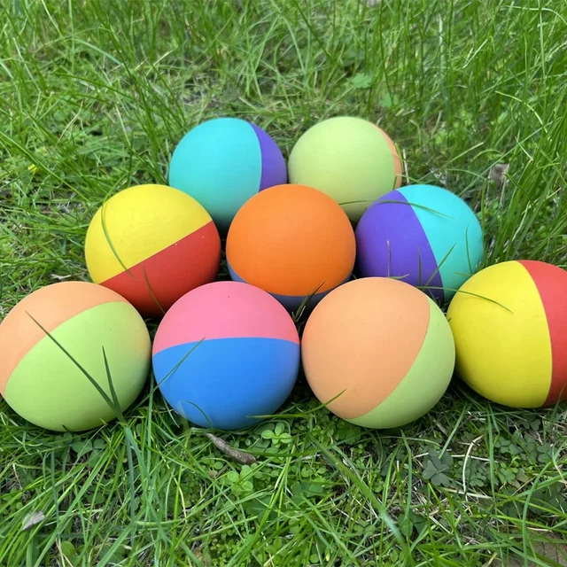 12pcs/lot 5.5cm Durable Random Color Racquetball Low Speed Rubber Hollow 125-135CM Elasticity Fitness New Squash for Competition 6