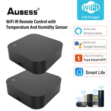 

Aubess Smart Infrared Remote Control WiFi Temperature Sensor Thermometer Detector WiFi TV Remote Controller Tuya Smart Life APP