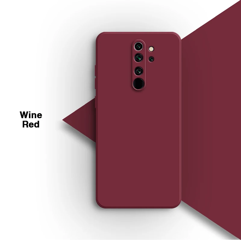 Enhanced Liquid Silicone Soft Candy Square Phone Case - Original Design with Internal Flocking Back Cover
