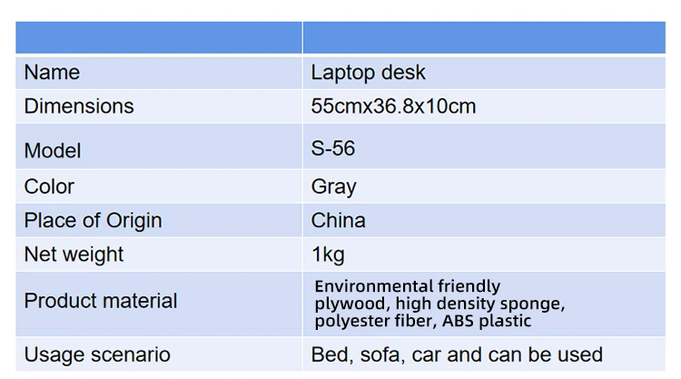 Description Picture 3 of itemMumucc Small Table on Bed Multi-functional Home Office with Cushion Small Wooden Table Board In Student Dormitory Laptop Desk