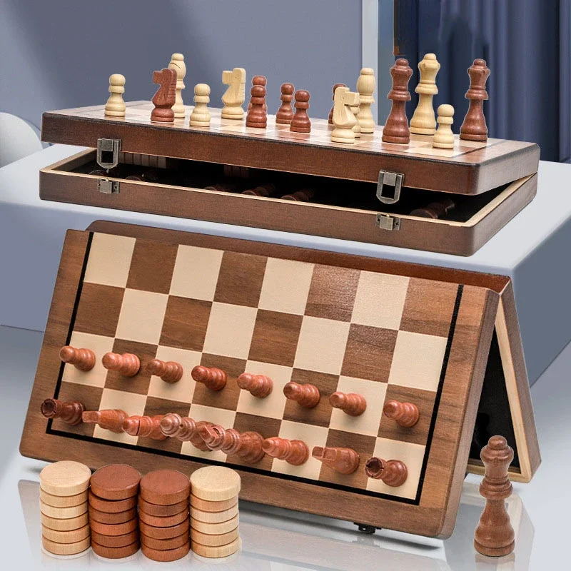 Famiglia Cinese Portatile Giochi Da Tavolo Pezzi Da Tavolo Figure Di Scacchi Professionali Giochi Coppia Bambini Giochi Di Viaggio Schach In Legno