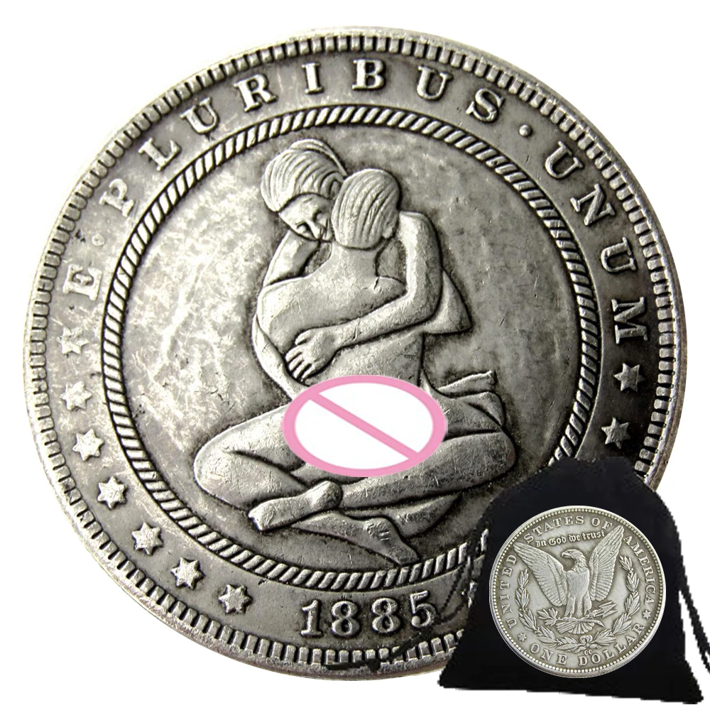 

Lover Hug Girl Art Coin Commemorative Coins US Hobo Nickel Coin Fun Challenge Coin Morgan Dollar Coin Ornaments Gift