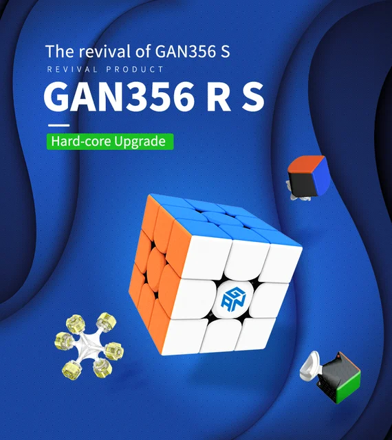 GAN 356 RS 3x3x3 Speed cube professional cube For Competition training GAN 3x3 Classic cube Puzzle cube For beginner 4