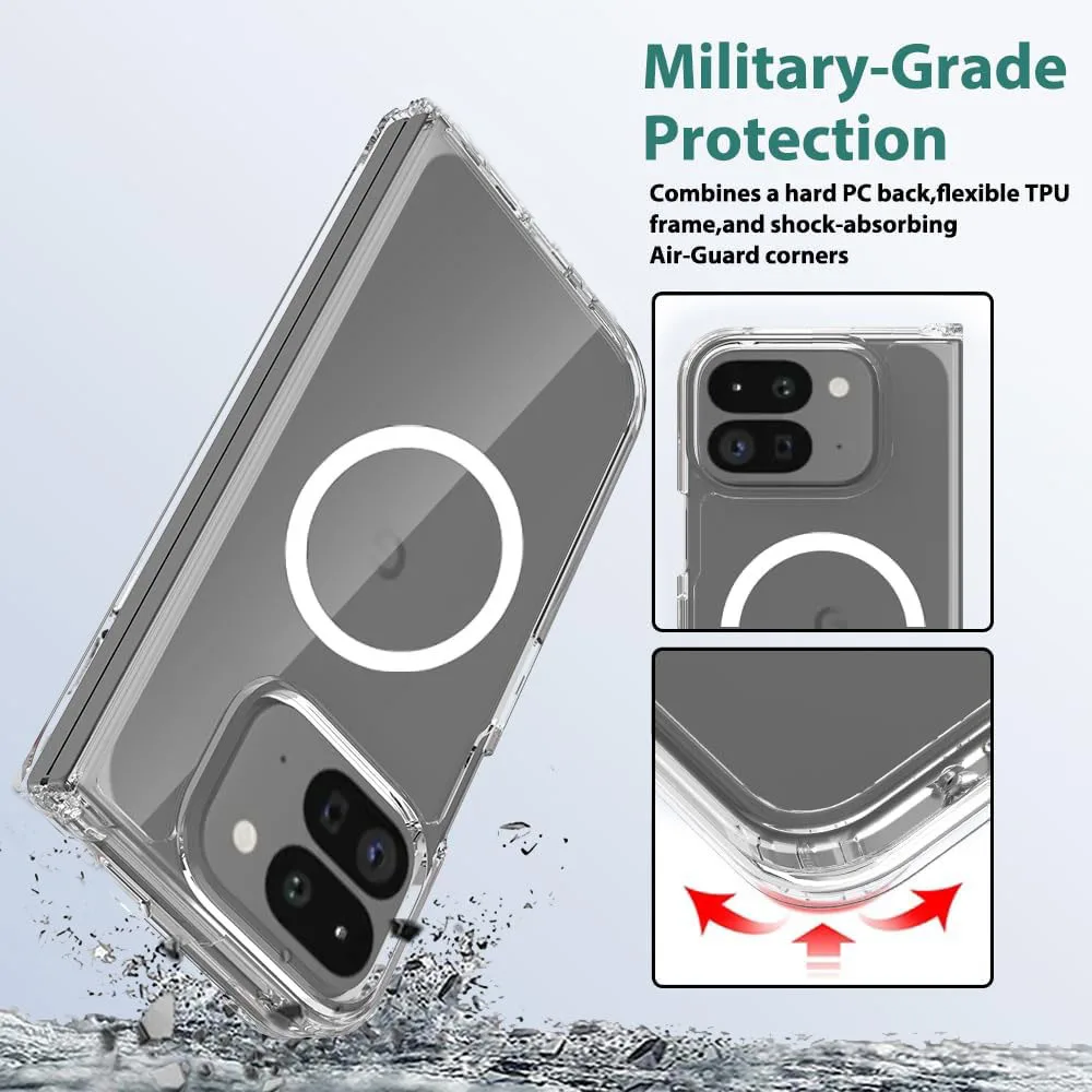 Magnetic Wireless Charging Clear Hard Plastic Phone Case