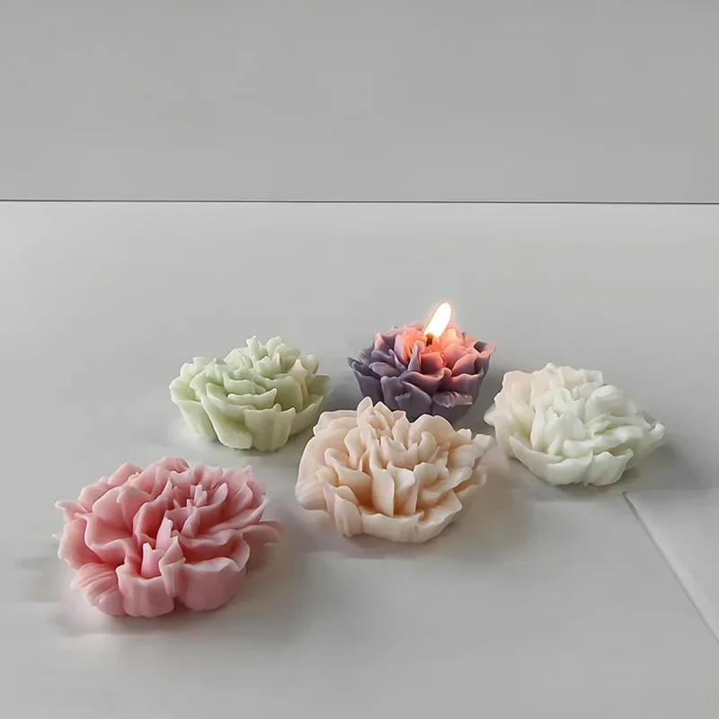 Description Picture 5 of itemBeauty Carnation Aromatherapy Candle Flower Silicone Mold Candle Making Kit DIY 3D Flower Gypsum Expansion Stone Molde