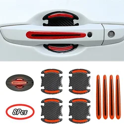 Reflective Anti - Scratch Car Door Handle Protection Stickers (Red Sticker)