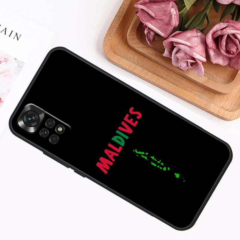 Maldives Map Design Protective Phone Case