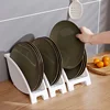 1pc Dish Storage Rack, Kitchen Dish Drain Rack, Plate Storage And Finishing Rack, Tableware Dinner Plate Rack 6
