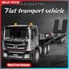 1/24 RC Trucks LED Lights Remote Control Semi-Hung Flat Truck 9CH Alloy Engineering RC Vehicles Electronic RC Car Model Boys Toy 2