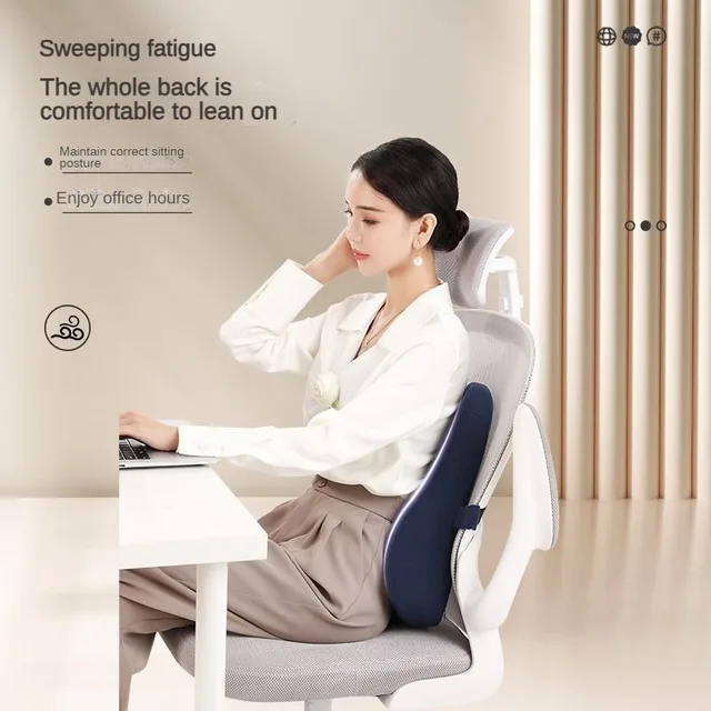 Memory Foam Seat Cushion Waist Back Support Pillow Set Orthopedic Ergonomic Coccyx Relief Hip Lumbar Pad for Office Chair Car 6