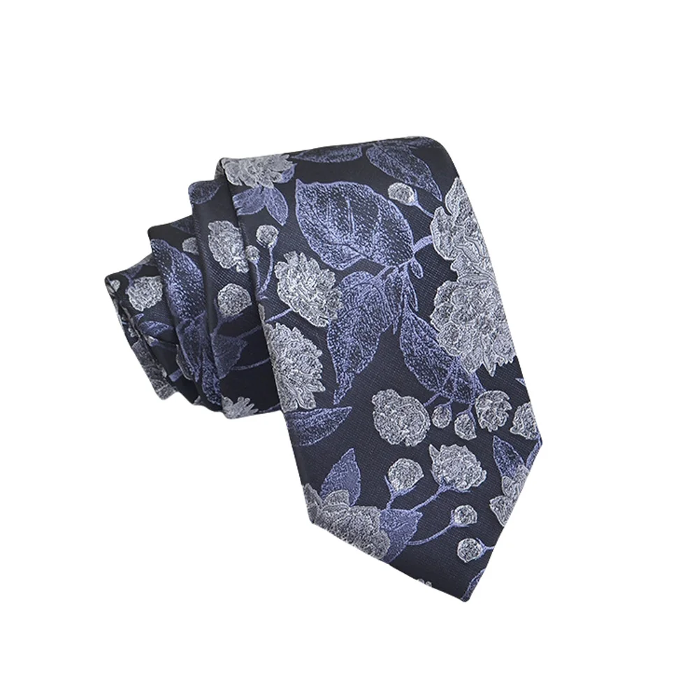 Mens Jacquard Tie - Floral Dot Necktie for Weddings  Daily Wear