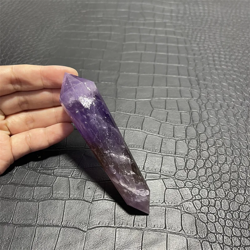 12 SIDE NATURAL AMETHYST QUARTZ CRYSTAL AMETRINE DT WAND POINT Healing 96g 4