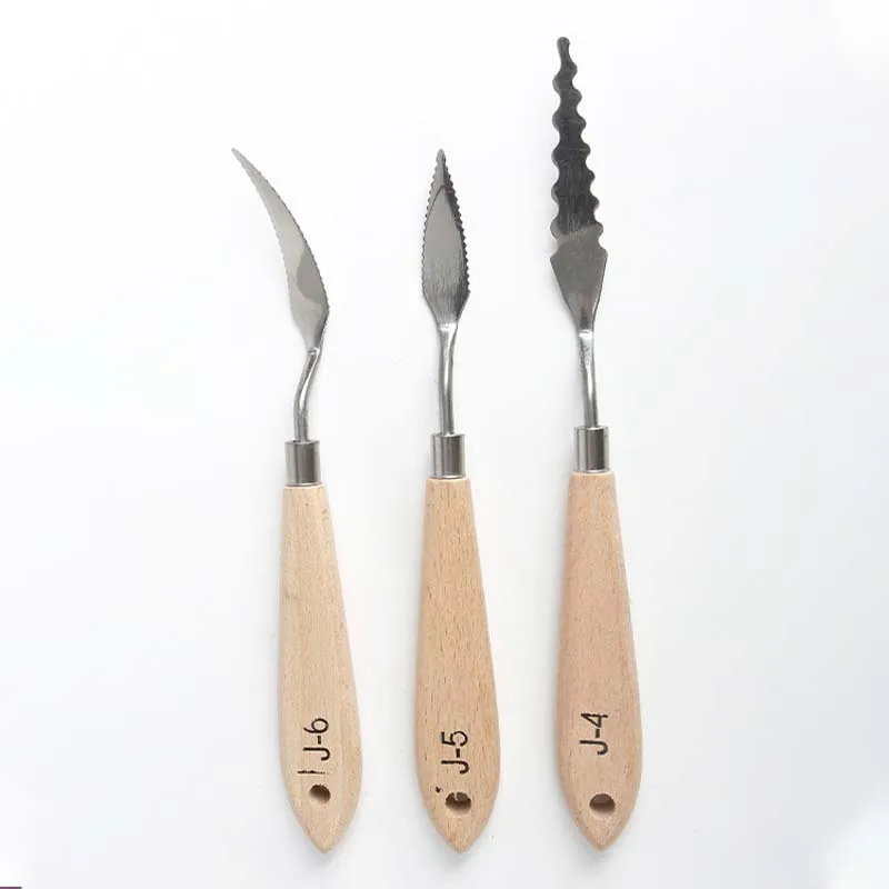 1PCS Professional Stainless Steel Painting Palette Knife Oil Paint Spatula 10 Sizes Palette Tool Mixing Scraper Art Tool