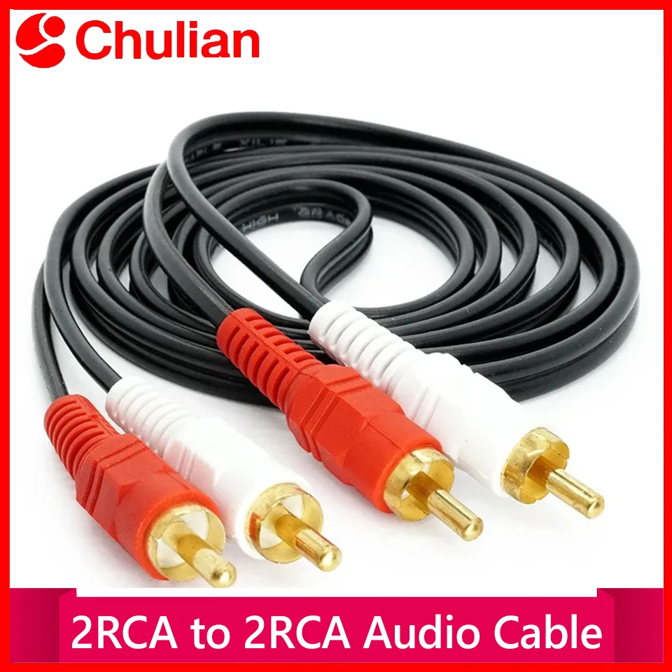 Enhanced Dual RCA Audio Cable - Red & White AV Line for Versatile Audio Connections