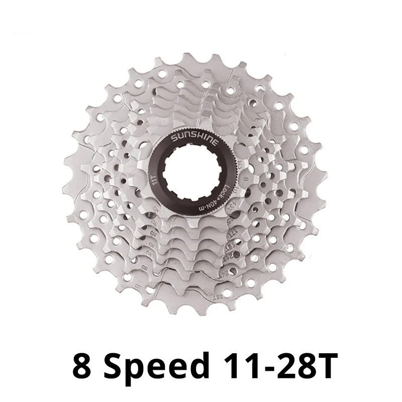 Sunshine 8 Speed Freewheel Cassette 11-25T 28T 32T 40T 42T Compatible HG Freehub for MTB Mountain Bicycle 8V Bike Parts