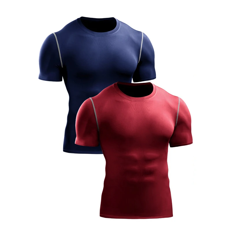 Compression T Shirt Men Short Sleeve T Shirts Running Tights Sports Thermal Muscle Underwear Fitness Gym Clothing Jerseys Jacket Tops