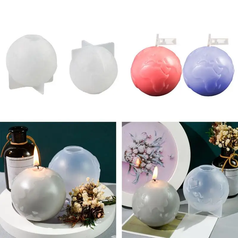 

Форма в виде земляной свечи, 3D формы земляной свечи, «сделай сам», круглые шарики, украшения, крутящиеся свечи, форма для свечи, форма для украшения дома