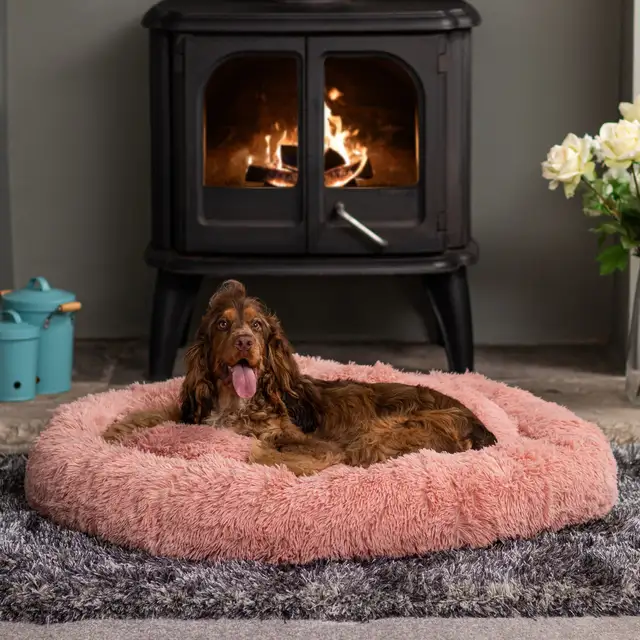 Orthopedic Donut Dog Bed - Calming Anti-Anxiety Pet Sofa Lounger, Washable for Small Large Dogs Cats, Comfortable Memory Mat Orthopedic Donut Dog Bed - Calming Anti-Anxiety Pet Sofa Lounger, Washable for Small Large Dogs Cats, Comfortable Memory Mat