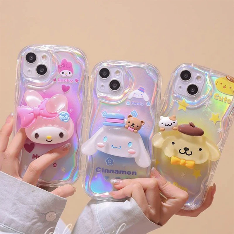 

Kawaii Cinnamoroll Sanrio Anime My Melody Pompompurin Phone Case Suit for Iphone14Promax Mini Xr Xsmax Apple Shell Gift for Girl