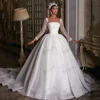 Exquisite Wedding Dresses Princess Bridal Gowns Shiny Robes For Party Square Collar Full Sleeves Vestidos De Novia Customized 1