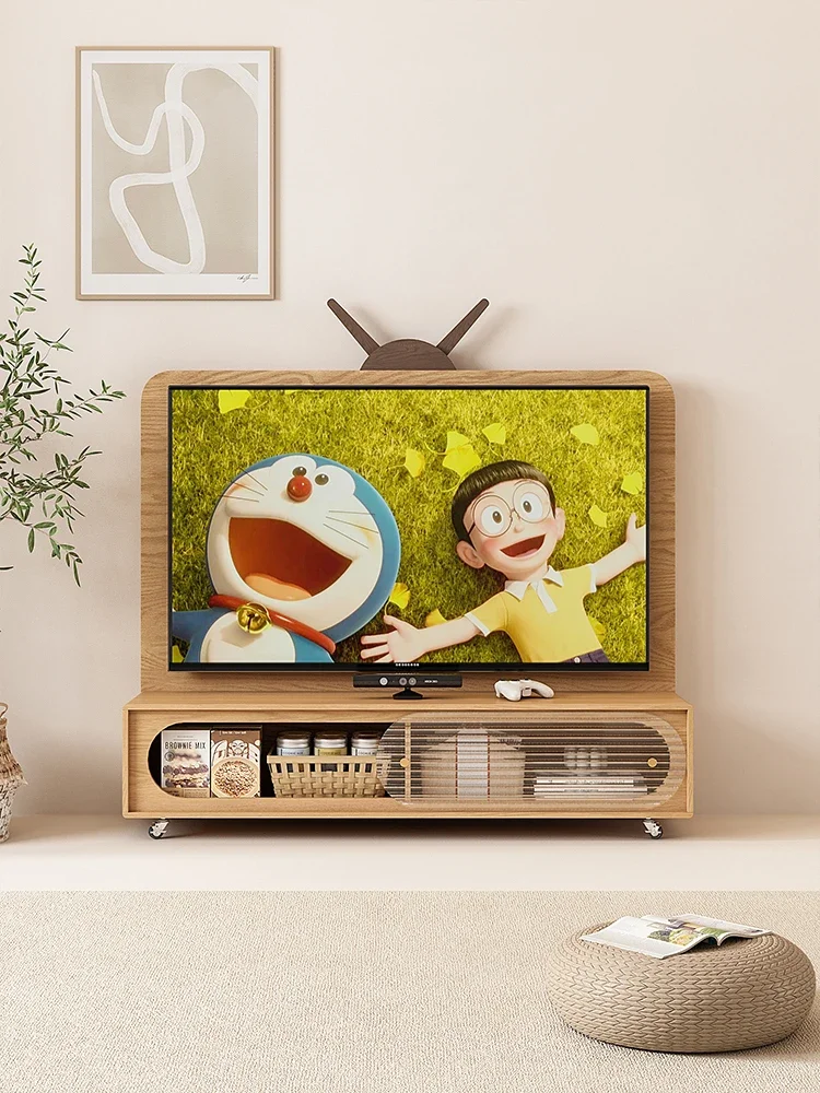 

Nordic Portable TV Cabinet Modern Minimalist Living Room Bedroom Storage TV All-in-One Cabinet