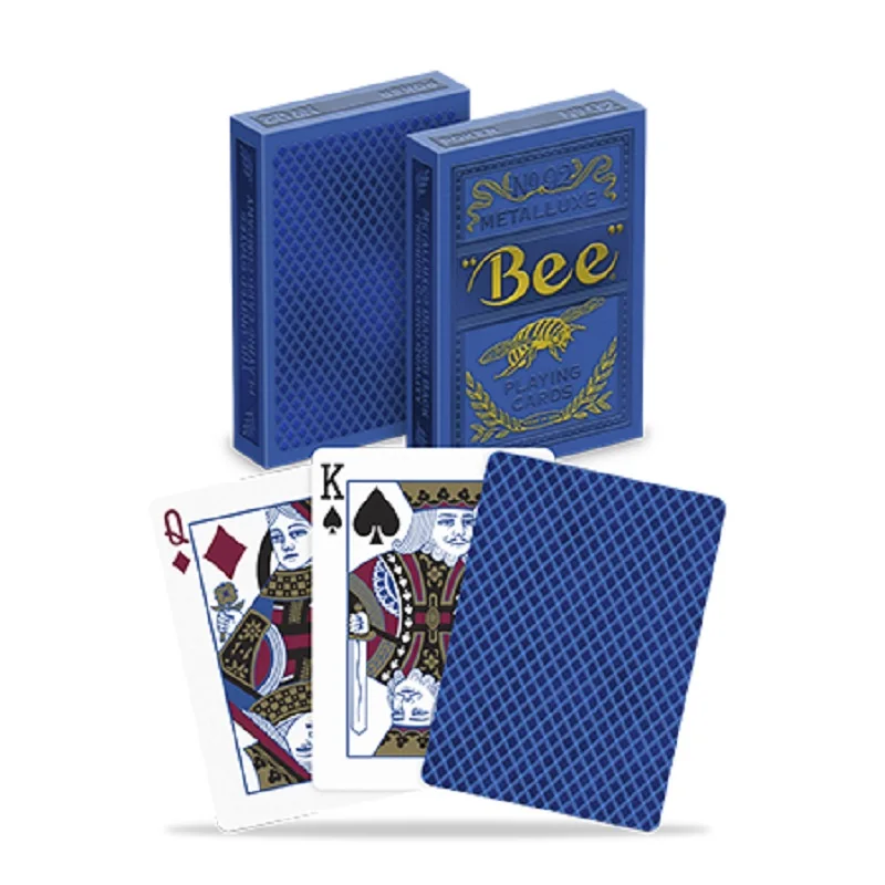 Bee Metalluxe синие игральные карты USPCC велосипед колода покер размер волшебные игры