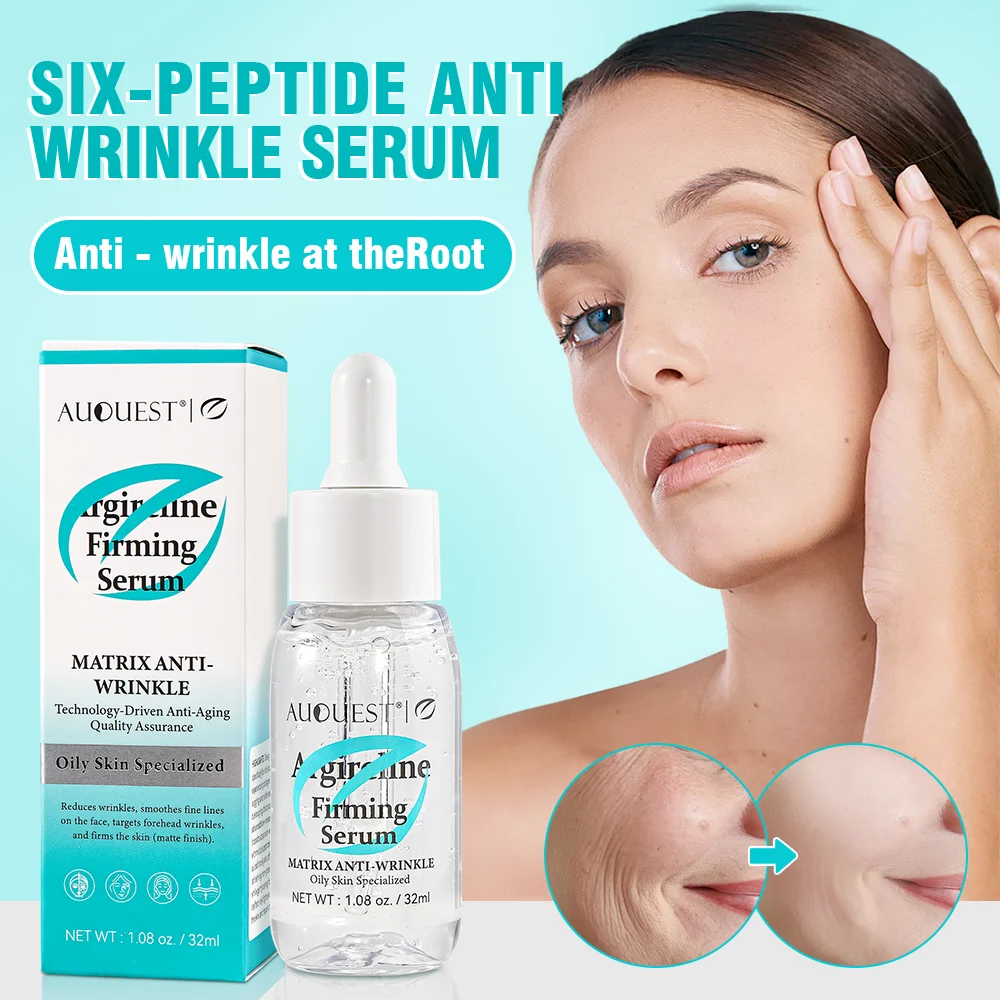 Siero rassodante a sei peptidi Altamente efficace Antirughe Rassodante per la pelle Pelle liscia Prevenire Migliorare il siero per il viso ai piedi di galloni 1