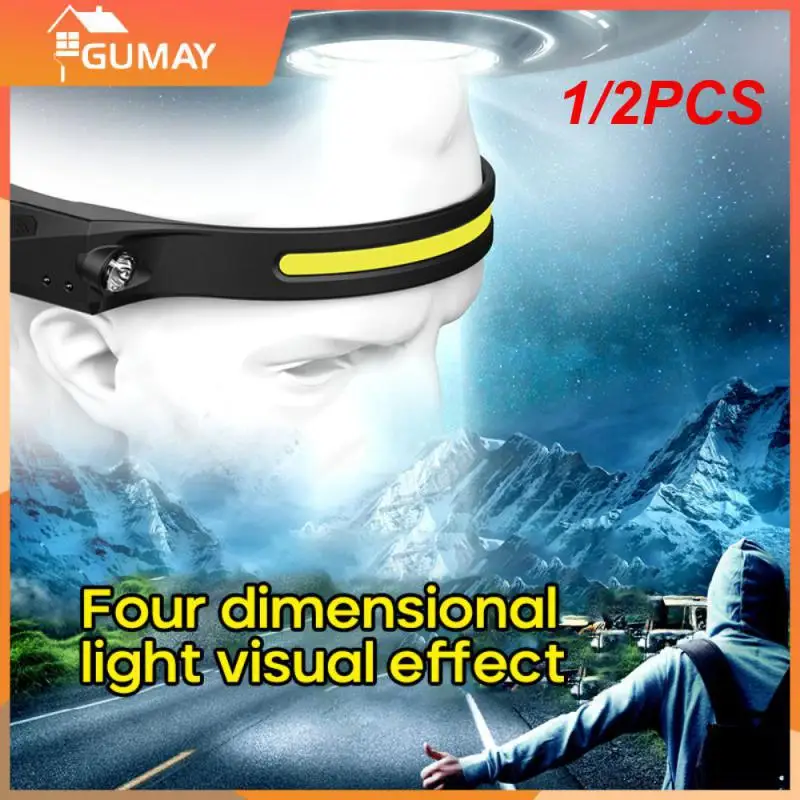 

Головной фонарь с 1/2 датчиками, монолитный блок светодиодов, Головной фонарь, USB Перезаряжаемый Головной фонарь, IPX4, водонепроницаемый Головной фонарь со встроенным