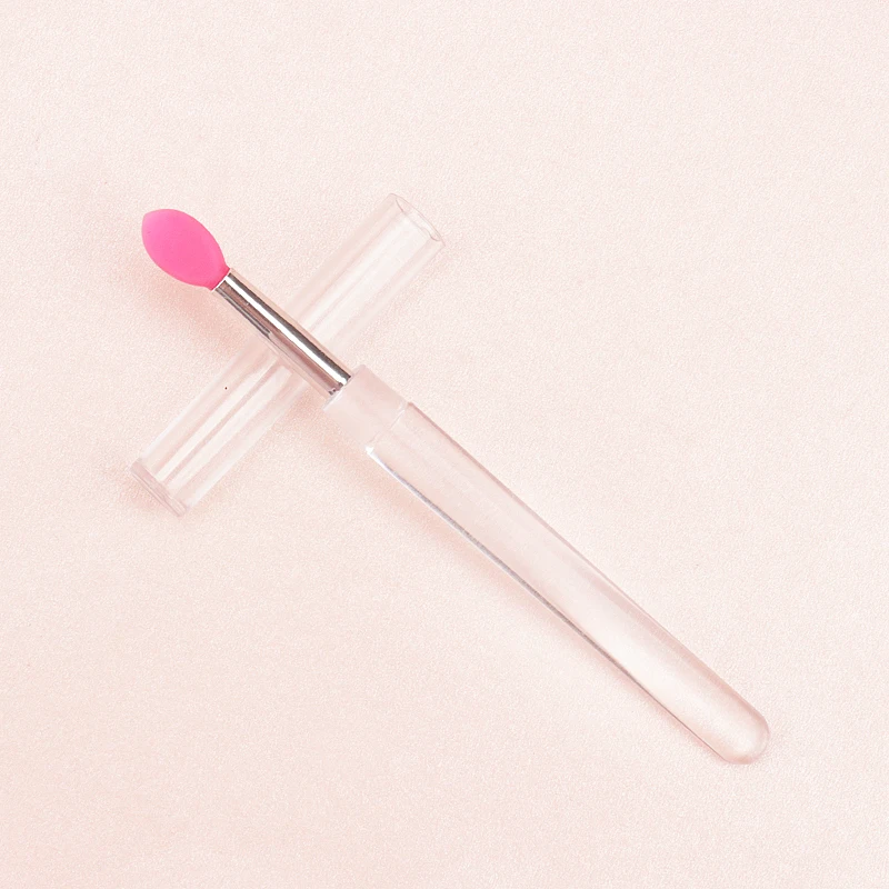 Enhanced Product Title: 5-Piece Portable Silicone Lip Brush Set with Cover – Soft Multifunctional Lip Applicator and Makeup Tool