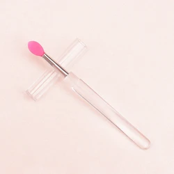 Enhanced Product Title: 5 - Piece Portable Silicone Lip Brush Set with Cover - Soft Multifunctional Lip Applicator and Makeup Tool (Rose)