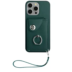 Elegant Leather Wallet Case with Card Slots, Ring Holder, and Strap - Universal Fit for Realme GT 6T 5G (YB0598)
