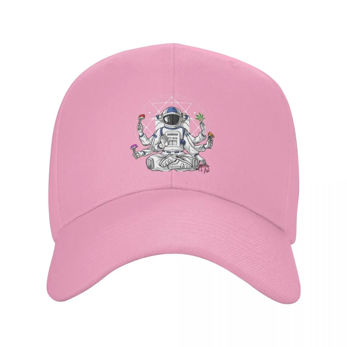 thumbnail image 1 of Gorra de béisbol psicodélica de astronauta Psychonaut para hombre y mujer, con visera protectora, snapback., 1 of 7