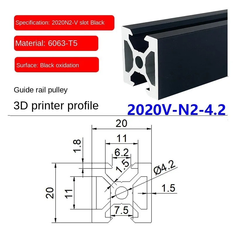 1pzStandardue2020n2V-Slotprofiloinalluminiolunghezzada100a1000mmpertelaiofaidatebinarioperstampante3Dinalluminioestrusoanodizzato-AliExpress13