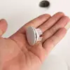 Round Sink Overflow Covers Copper double layer Wash Basin Overflow Ring Plug Replacement Sink Hole Cover Kitchen Bathroom 4