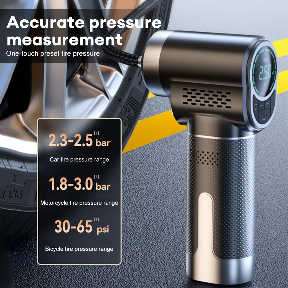

150PSI Car Air Compressor Electric Wireless Portable Tire Inflator Pump for Motorcycle Bicycle Boat AutoTyre Balls