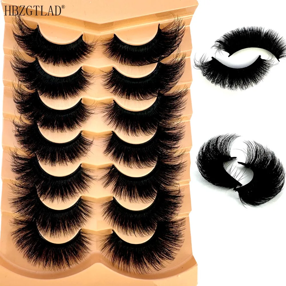 NEW 7pairs Fake Eyelashes Thick Long False Eyelashes Dramatic Lashes 3D